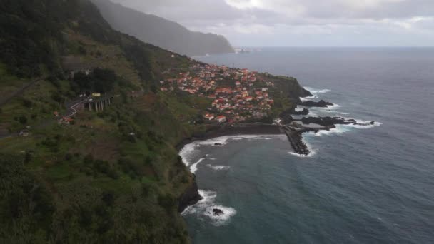 Seixal Madeira Portugal Drohne — Stockvideo