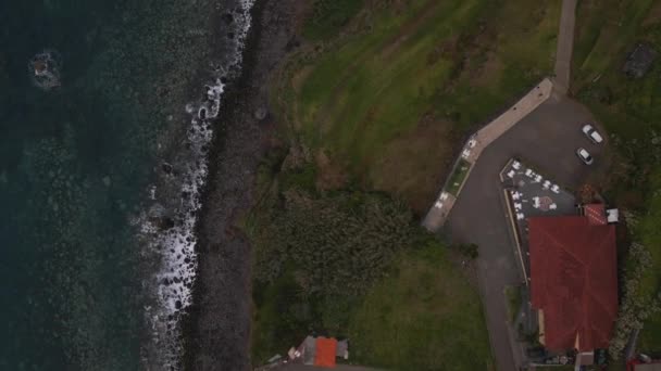 Kustlijn Madeira Portugal Door Drone — Stockvideo