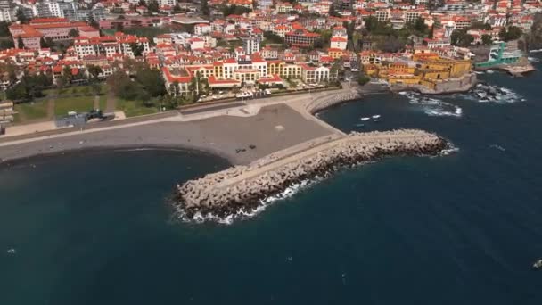 Funchal Madrid Португалии Помощью Дрона — стоковое видео