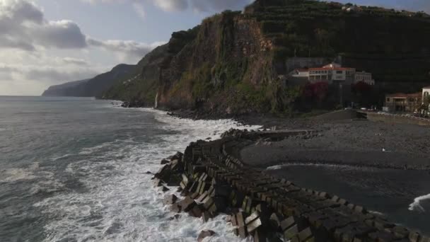 Ponta Sol Maderze Portugalia Przez Drone — Wideo stockowe