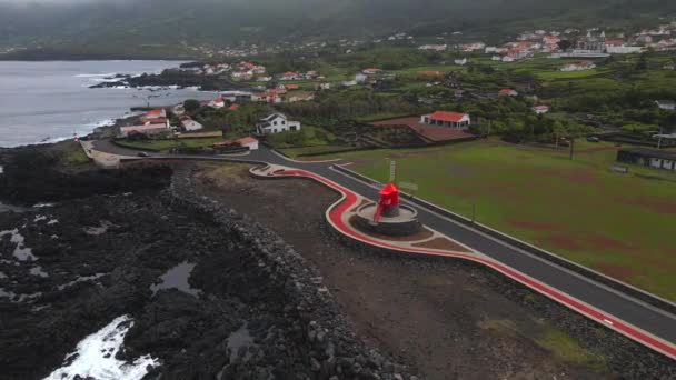 Drone Vista San Roque Isla Pico Las Azores — Vídeo de stock