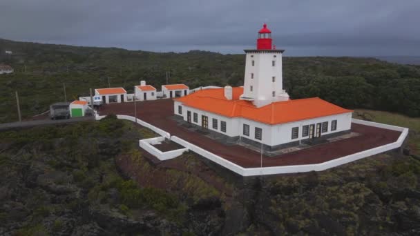 Farol Ponta Iha Auf Der Insel Pico Den Azoren — Stockvideo