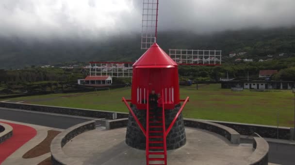 Vista Drone San Roque Ilha Pico Açores — Vídeo de Stock