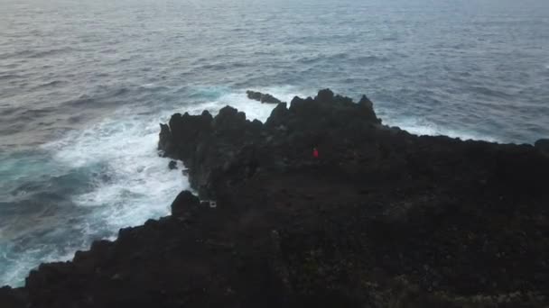 Azores Deki Pico Adaları Ndaki Eski Üzüm Bağı Manzarası — Stok video