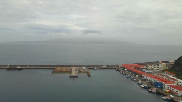Vista Del Monte Pico Horta Faial Las Azores — Vídeo de stock