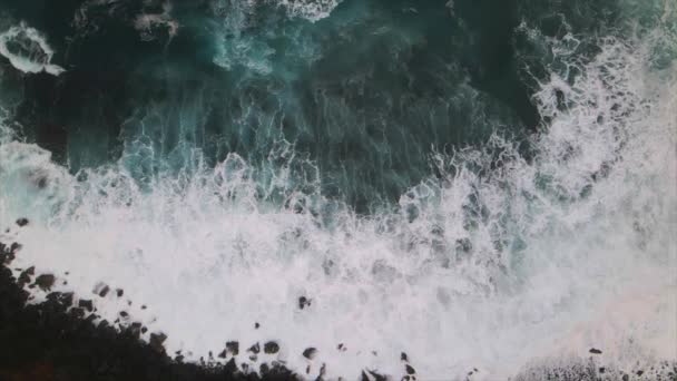 Pomalý Pohyb Vln Capelinhos Faial Azory — Stock video