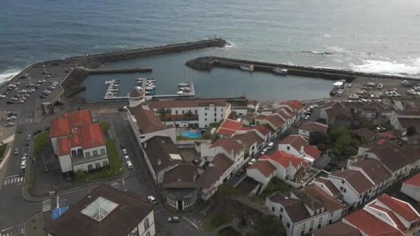 Вид Повоакао Беспилотника Сан Мигеле Азорские Острова — стоковое видео