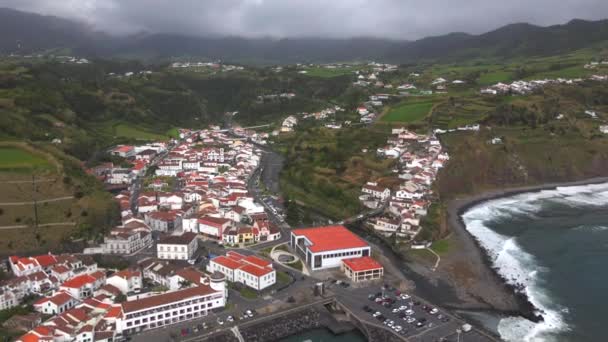 Povoacao Sao Miguel Auf Den Azoren Drohne — Stockvideo