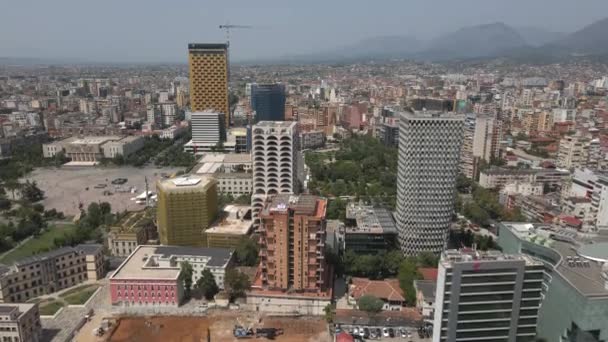 Drone 阿尔巴尼亚地拉那 — 图库视频影像