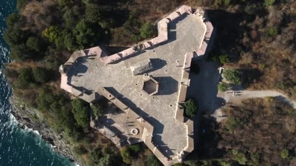 Château Porto Palerme Albanie Par Drone — Video