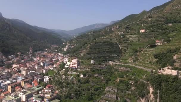 Minori Costa Amalfitana Itália Por Drone — Vídeo de Stock