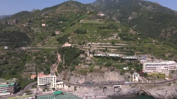 Minori Amalfi Coast Itálie Drone — Stock video