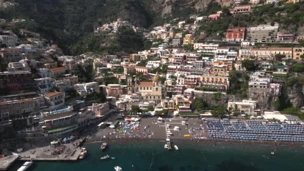 Positano Amalfi Coast Itálie Drone — Stock video