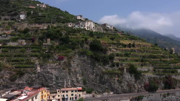 Maiori Costa Amalfitana Itália Por Drone — Vídeo de Stock
