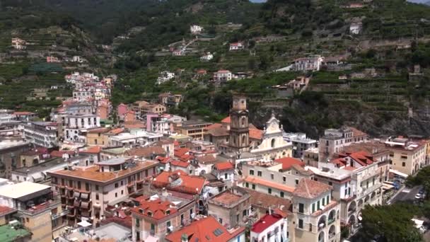 Maiori Costa Amalfitana Itália Por Drone — Vídeo de Stock