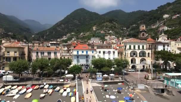 Maiori Costa Amalfitana Italia Por Drone — Vídeos de Stock