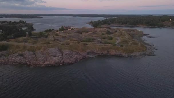 Suomenlinna Helsinki Finlândia Por Drone — Vídeo de Stock