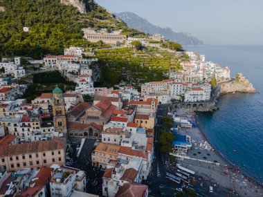 Amalfi 'den Amalfi Sahili, İtalya İHA' dan görüntüler