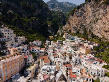 Atrani 'den Amalfi Sahili, İtalya İHA' dan görüntüler