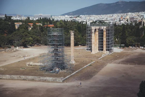 Templom Olümposzi Zeusz Athén Görögország — Stock Fotó