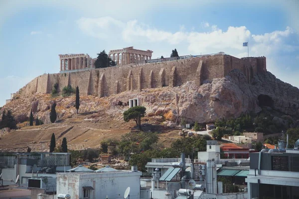 Parthenon Visningar Aten Grekland — Stockfoto