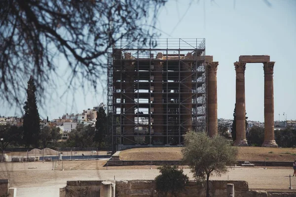Ναός Του Ολυμπίου Διός Στην Αθήνα Ελλάδα — Φωτογραφία Αρχείου