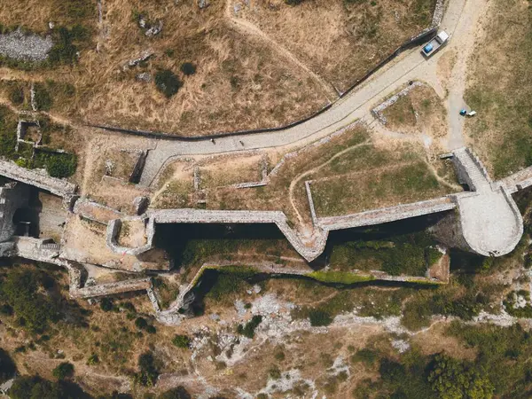 Castelul Shkoder Din Albania Drone — Fotografie, imagine de stoc