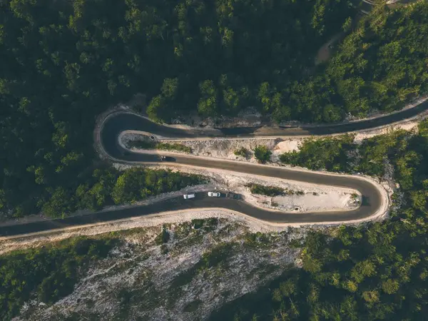 Drone Arnavutluk Kırsalına Bakışları — Stok fotoğraf