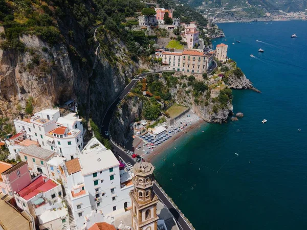 Atrani Amalfi Coast Italy Drone — 스톡 사진