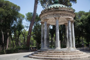 Roma, İtalya 'da Villa Borghese manzarası