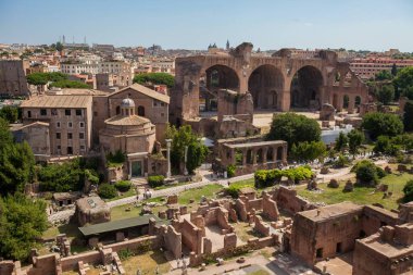 Roma, İtalya 'daki Roma Forumu' ndan görüntüler