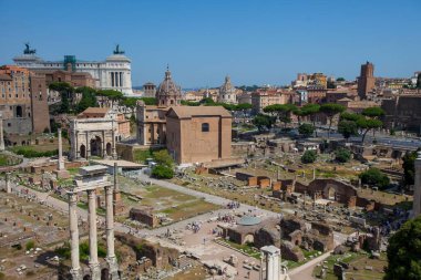 Roma, İtalya 'daki Roma Forumu' ndan görüntüler