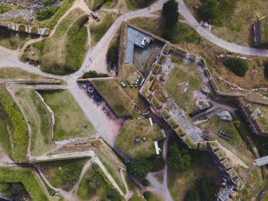 İnsansız hava aracı tarafından Finlandiya 'nın Helsinki şehrinde Suomenlinna Yıldız Kalesi