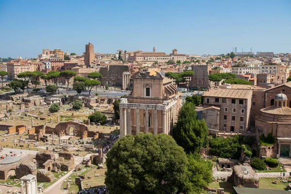 Názory Římského Fóra Římě Itálie — Stock fotografie