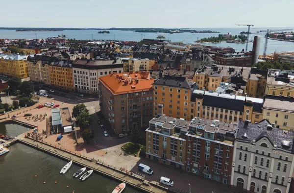 Vistas Helsinki Finlândia Por Drone — Fotografia de Stock