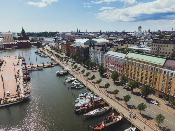 Utsikt Över Helsingfors Finland Drone — Stockfoto
