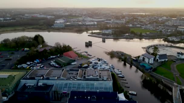 Ansichten Von Galway Irland Drohne — Stockvideo