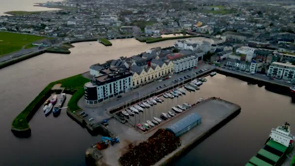 Utsikt Över Galway Irland Drone — Stockvideo