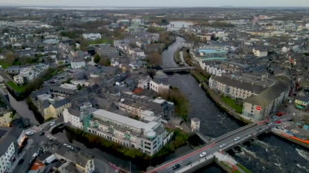 Views Galway Ireland Drone — Stock video