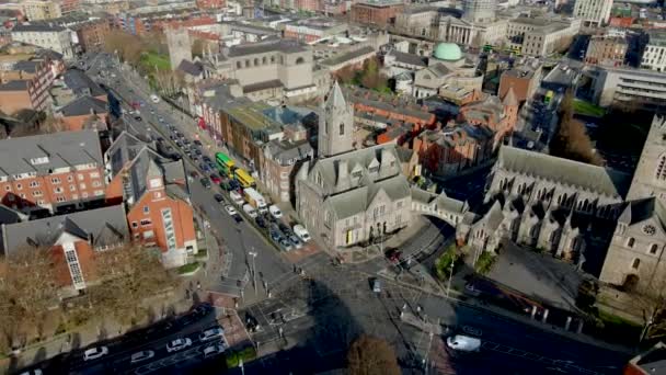 Synpunkter Dublin Irland Drone — Stockvideo