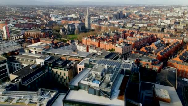 Uitzicht Dublin Ierland Door Drone — Stockvideo
