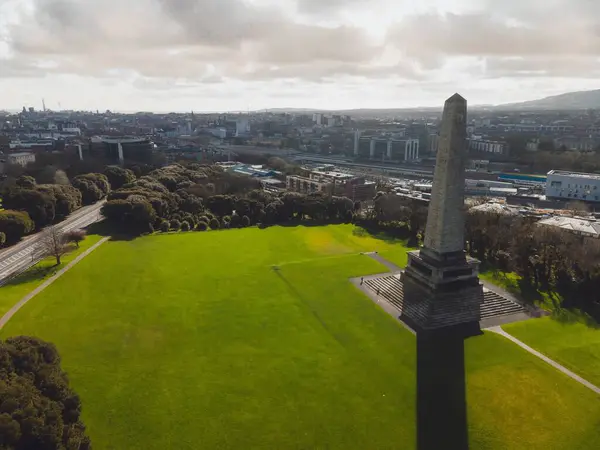 Wellington Monument Dublin Ierland Door Drone — Stockfoto