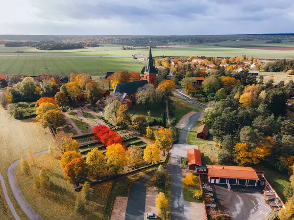 Widok Danmark Uppsali Szwecja Przez Drone — Zdjęcie stockowe