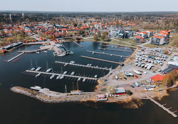 Drone对瑞典Osthammar的看法 — 图库照片
