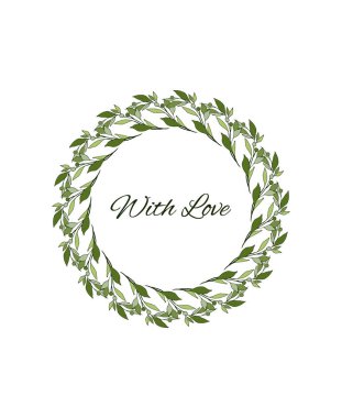 Green round frame with space of text