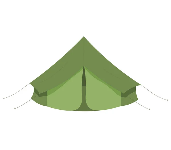 Equipo Carpa Viaje Camping Dibujos Animados Aislado Sobre Fondo Blanco — Archivo Imágenes Vectoriales