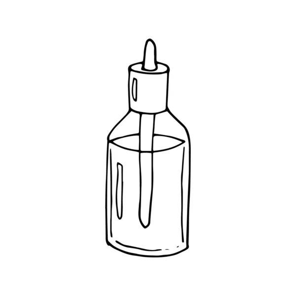 Стеклянная Бутылка Сывороткой Дизайн Бутылки Капельницы Бутылка Стеклянной Пипеткой — стоковый вектор