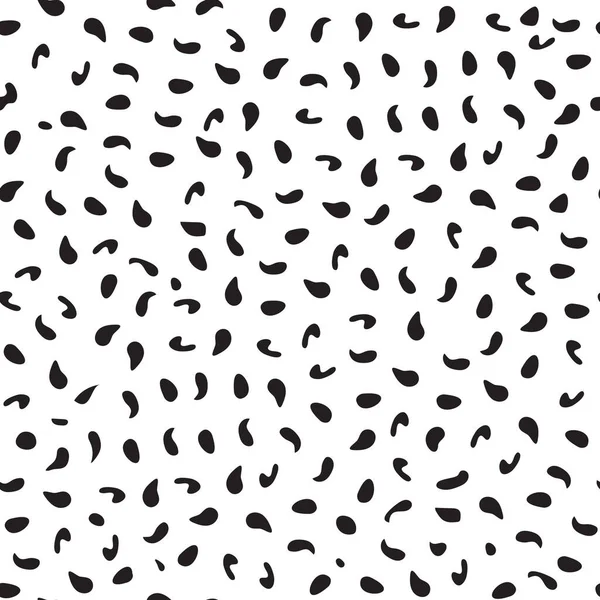 Bezproblemowy Abstrakcyjny Wzór Czarnych Kropek Białym Tle Streszczenie Tekstury Tkanin — Wektor stockowy