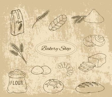 Pastanenin el yapımı afişi. Tasarım için arkaplan şablonu. İzole vektör illüstrasyonu