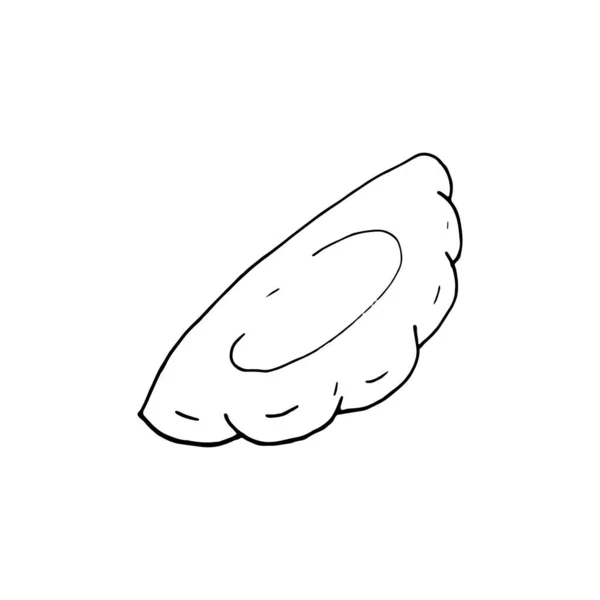 Hand Drawn Bun Bakery Element Isolated Vector Illustration White Background — Stock Vector